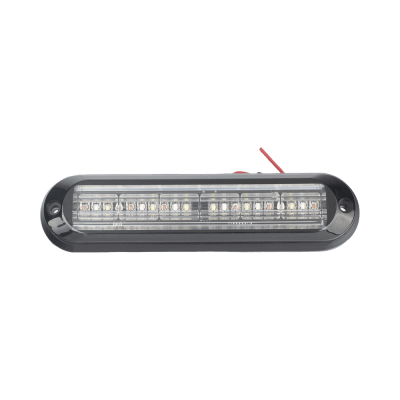 Luz Auxiliar Ultra Brillante  IP67 de 18 LEDs, Color Rojo/Azul/Ambar, con mica transparente y bisel negro · EPCOM INDUSTRIAL SIGNALING
